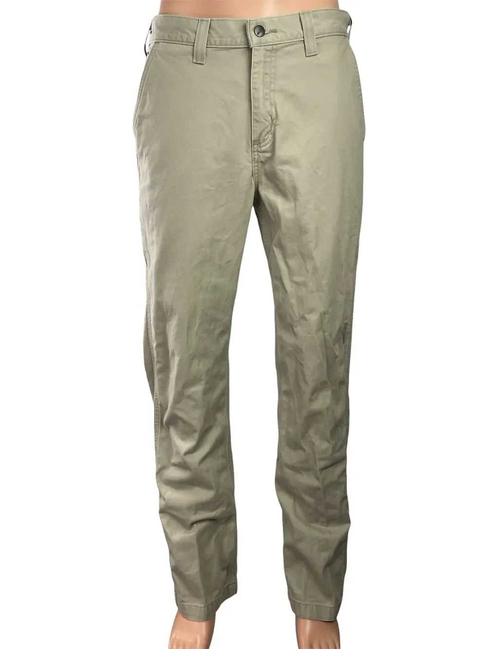 Carhartt Men's Beige Relaxed Fit Straight Leg Khaki Chino Trousers Pants 32x32